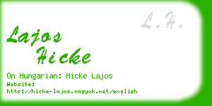 lajos hicke business card
